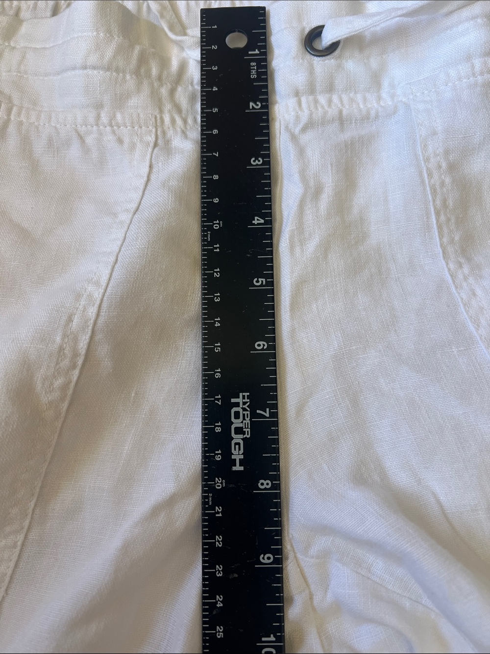 Athleta White Elastic Waist Linen Pants - Picture 11 of 12